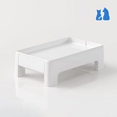수린펫 반려동물 높이조절 자동급식기 받침대 강아지 고양이, 1개, 화이트, 1000g