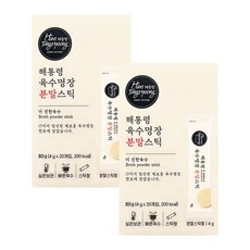 해통령 육수명장 더 진한 육수 분말스틱, 2개, 80g
