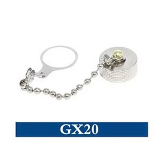 5PCS GX12 GX16 더스트 플러그 케이블 커버 용접 고무 금속 보호 항공 방수 커넥터 소켓 원형 GX20, 1Pcs, GX20 Full Metal