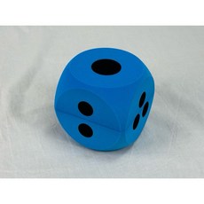 10cm圓角EVA泡綿骰子（1個）台灣製造/兒童安全玩具/派對遊戲道具, 10cm圓角骰子A305藍色點點1個, 1個