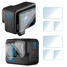 고프로 필름 보호 강화유리 2세트 12 11 10 9 호환, 단품, 1개