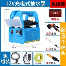 12V充電式抽水泵 澆菜神器, 1個, 普通18安鋰電雙核泵+5米管三噴頭