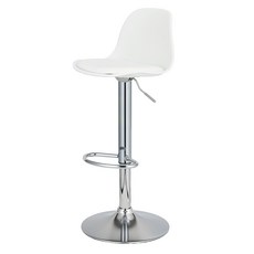 심플 바텐 의자 발걸이형 아일랜드식탁의자 바텐 높이조절 회전 홈바의자 카페 의자, 1개, 화이트