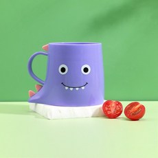 卡通漱口杯 兒童刷牙杯 恐龍造型 防摔可愛牙缸, 紫色恐龍杯, 1個