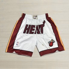 농구반바지 NBA 농구바지 쇼츠 5부 유니폼 운동복, 1, 히트 레귤러 화이트