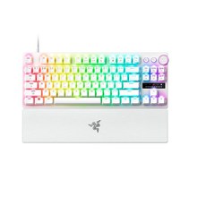 Razer 雷蛇 Huntsman V3 Pro 8K 獵魂光蛛 電競鍵盤 光軸 零延遲 機械鍵盤 有線鍵盤 雷蛇鍵盤, White, TKL-英文版, 機械式