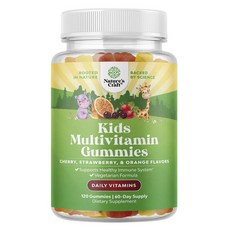 NaturesCraft 孩童用綜合維他命軟糖 櫻桃&草莓&柳橙口味, 1瓶, 120顆