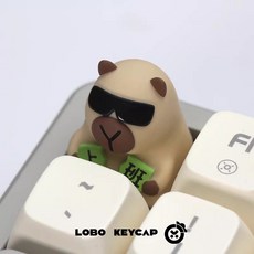 LOBO 카피바라 키보드 커스텀 키캡, 카피바라-출근 좋아 커스텀 키캡