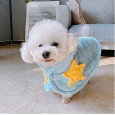 寵物睡袍 法蘭絨 星星款式 寵物衣服, 1個, 星星睡袍【法蘭絨】,S（建議3.0公斤內用）