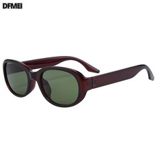 DFMEI 小框橢圓太陽鏡女潮網紅同款顯臉小防紫外線美式復古墨鏡ins