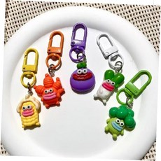 채소 캐릭터 열쇠고리 가방고리 인형 장식 액세서리 유머 재미 코믹 디자인 패션, 1개