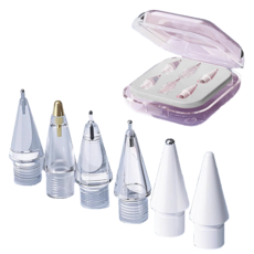 슈퍼리더 애플 펜슬 호환 교체용 펜촉 총 6개입, 1세트, 화이트