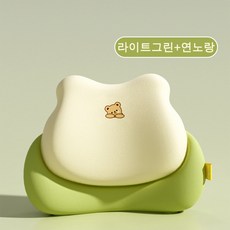 루무 허리 경추 쿠션 차량/일상 겸용 메모리폼 허리쿠션 목쿠션 (단품 및 세트 선택), 1개, 라이트그린 연노랑 허리쿠션 단품