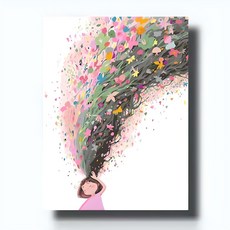 다솜이네 DIY 명화그리기 유화 세트 알록달록 아이들 30 x 40cm, 소녀의 꿈, 1개