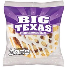 클로버힐 빅 텍사스 시나몬 롤 개별 포장 6개 팩 Cloverhill Big Texas Cinnamon Rolls Individually Packaged Pack of 6, 113g, 1개