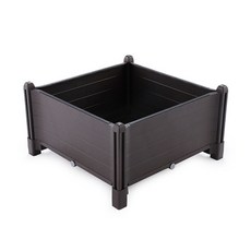 포원밀리언 베란다 옥상 텃밭 무지 플랜드박스 브라운, 1개