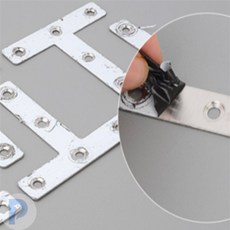 오픈비 10P 다목적 T자형 평철 연결철물 브라켓 보강철물, 80mm