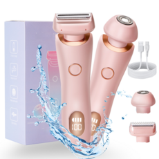 女士二合一脫毛儀剃毛器 USB充電 防水, 0221D粉色英文包裝, 電動除毛機