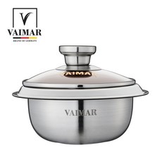바이마르 히든쉐프 통3중 IH스텐 가마솥, 16cm, 실버, 1개