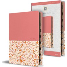 (英文圖書)KJV Holy Bible Large Print Handy Size Format 2 Piece Pink Floral Leathersoft w... 精裝版, Origin, 英文