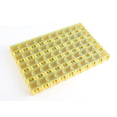 SMD 전자 부품 컨테이너 미니 보관함 키트 50 개/세트, 04 Yellow