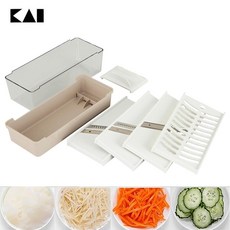 카이 만능채칼 4종세트 리뉴얼 강판 슬라이스 가는채칼 굵은채칼 DH-8040, 1세트, 화이트