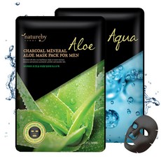 네이처바이 남성용 마스크팩 혼합 50매(알로에+콜라겐), 50개, 25ml