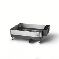 한샘 모던 스틸 식기 건조대, 1단, SILVER+차콜그레이, 1개