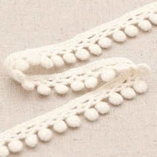 패션스타트 [90cm] 방울총총 코튼 케미컬레이스 내추럴, 1개