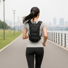 올끌레어 올인원 초경량 러닝 조끼 등산 가방 140g, 올블랙