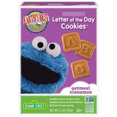 EARTH'S BEST 孩童維他命鐵鋅營養字母餅乾, 燕麥肉桂口味, 150g, 1盒