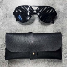 안경케이스 블랙 풀세트 케이스 안경파우치 일반형 핀홀안경, 1개