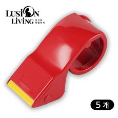 [루시온리빙] 초경량 손이 편한 박스테이프 커터기 1200-CU, 5개, 초경량 박스테이프 커터기 [레드]