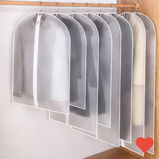 옷 정리 반투명 지퍼 커버 행거 가리개 보관 비닐, 1개입