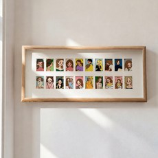 성장 증명사진 20칸 액자 오크색