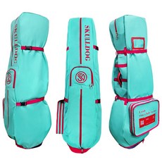 스컬독 10초만에 씌우는 2중잠금 안전벨트 항공커버 몽트르 하단 오픈형 골프 항공백 일반 스탠드 바퀴형 모두 호환가능, 몽트르 플레인 민트