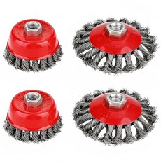 M14 와이어 브러시 앵글 그라인더용 75mm 컵 + 100mm 원형 금속 가공 녹 제거 및 광택 강철 브리슬 스테인리스강 용접용, 스타일 2