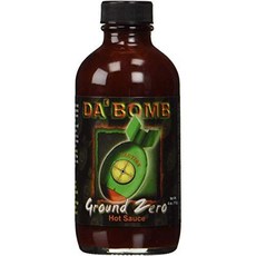 118.29밀리리터 (1개 팩) 그라운드 제로 다 밤 - Da Bomb - Ground Zero - Original Hot Sauce - 321 900 Scovilles - 4, 4 Fl Oz (1팩)