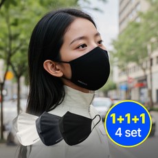 메디덴코 스포츠 골프 테니스 등산 운동 자외선 UV 황사 미세먼지 차단 호흡편한 고급원단 쿨마스크 1+1+1 (화이트 블랙 차콜 세트)
