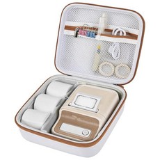 ALKOO NIIMBOT B21 / Pro / B1 라벨 메이커 무선 열 라벨 프린터와 호환되는 케이스 잉크 없는 라벨 메이커 및 라벨링 테이프 리필용 홀더 케이블 액세서리, 화이트