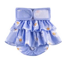 寵物生理褲 狗狗生理裙 母狗生理褲 寵物防漏瞬吸 狗狗專業防騷擾 泰迪姨媽巾, 1個, 菊花菊花,M