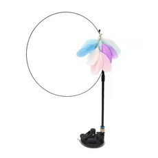 시뮬레이션 새 인터랙티브 재미있는 고양이 스틱 장난감 털 깃털 새 벨 흡착 고양이 스틱 장난감 새끼 고양이 놀이 애완 동물 액세서리, G-sucker