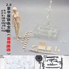 크로키/드로잉북/구체 관절 인형 인체 크로키 미술, 호화 피부색 남성, 강화 L급 버전 남성 15cm 14cm, 1L