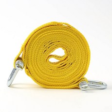 믿고사는잡화점 5m 노랑 자동차 5톤 U자형견인로프 차량용견인줄 비상용 로프