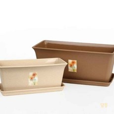 루마 가든직사각 화분 받침2호 베이지 작은화분받침