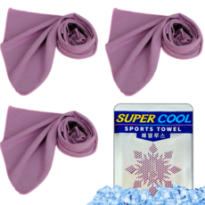 베델루스 아이스 쿨타올 쿨링 스포츠타올, 3개, 핑크