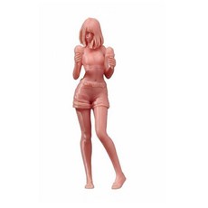 YSSHOP 아이스크림을 들고 있는 단발머리 소녀 정교한 디테일의 1/64 스케일 여성 피규어. 수집가 및 미니어처 사진, 도색되지 않음