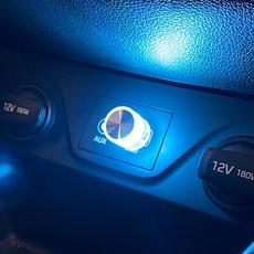 자동차 차량용 LED 미니 USB 무드등 풋등 실내등 조명, C51원형무드등-스카이, 1개