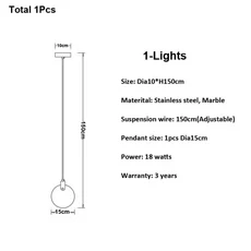 이탈리아 럭셔리 유리 버블 펜던트 조명 레스토랑 계단 침대 옆 샹들리에 LED 가정용 장식, Round 3 heads