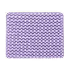 懶懶喵 雙層防水貓砂墊 落砂墊 65x115cm 大尺寸貓砂墊 防水貓砂踏墊 集砂墊, 紫薯芋泥, 1個